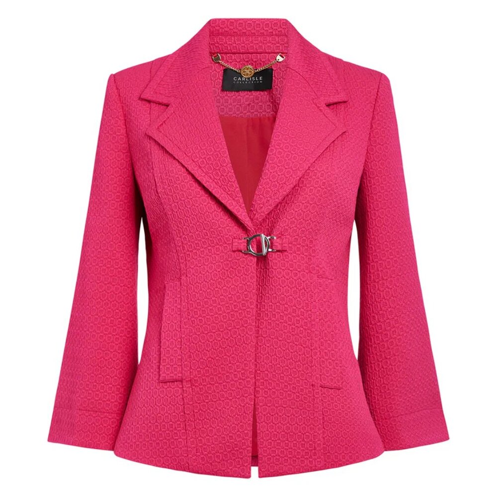 NEW CARLISLE COLLECTION Rambutan Italian Stretch Jacket Pink Yarrow Size 2